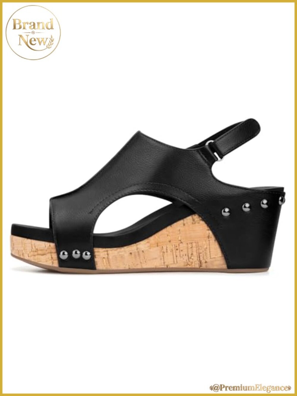Women's Wedge Sandals with Buckle Ankle Strap Open Toe Summer Dressy